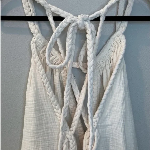 Aya Sacred Wear Off-White Simple Organic Cotton Boho Wedding Maxi Dress XS-L - Picture 10 of 13